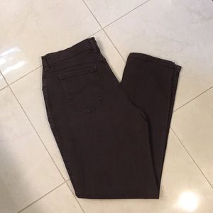 Brown denim Lee Original jeans.